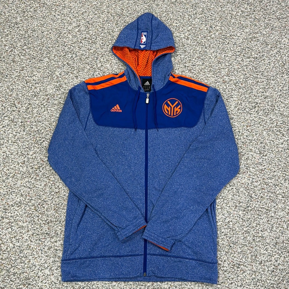 Blue Adidas NBA Knicks Zip Up Hoodie XL